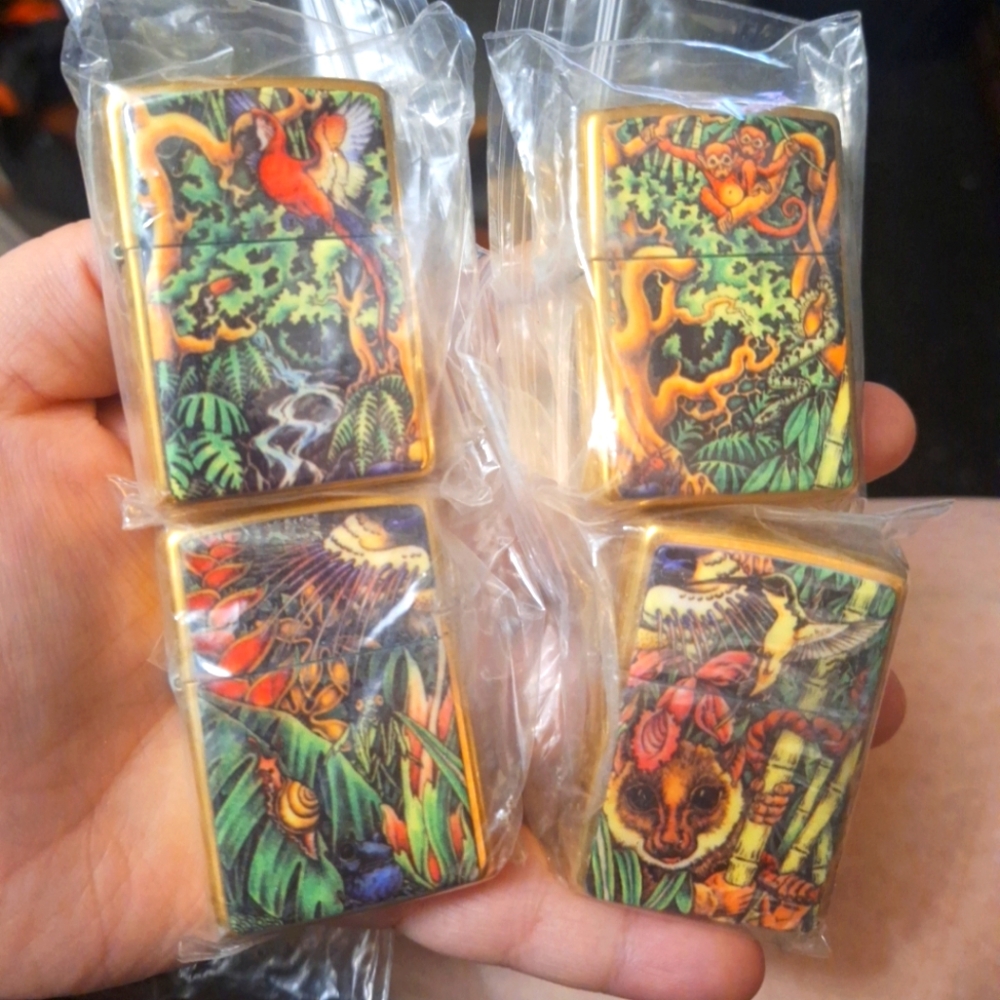 ZIPPO 1995 Mysteries of the Forest Full Set of 4 UNSTRUCK RARE, MINT